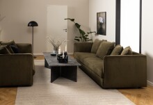 Couchtisch >Vega< aus Naturstein, in Marmor Braun/Grau - 140x42x70cm (BxHxT)