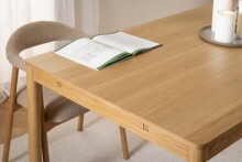 Kulissen-Esstisch >Atlantic< ausziehbar bis 300cm, in Eiche, MDF, Massivholz - 200(300)x75x100cm (BxHxT)