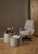 Couchtisch >Dice< (2er-Set) in Struktur Marmor-Grau, MDF-Dekor - 58x40x58cm (BxHxT)
