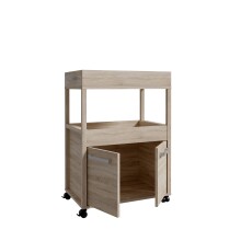 Servierwagen >Home Bar< auf Rollen, in Sonoma Eiche Dekor- 60x88,5x40cm (BxHxT)