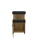 Servierwagen >Home Bar< auf Rollen, in Artisan Eiche Dekor / Schwarz - 50,2x88,5x41cm (BxHxT)