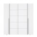 Dreh-/Schwebetürenschrank >Narago< mit Inneneinteilung, in weiß - 200,1x210x61,2cm (BxHxT)