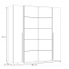 Dreh-/Schwebetürenschrank >Narago< mit Inneneinteilung, in weiß - 200,1x210x61,2cm (BxHxT)
