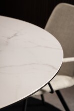 Esstisch >Heaven< rund in weiss, Glas-Keramik -...