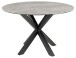 Esstisch >Heaven< rund in Grau, Glas - Keramik - 75,5x119cm (HxD)