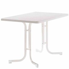 Gartentisch >133/< in weiß, Mecalit®-Pro,...
