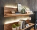 Wohnwand >Core< (3-teilig) in weiß supermatt / Artisan Dekor - 240x77x44 (BxHxT)