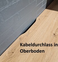 Wohnwand >Core< (3-teilig) in schilf matt / Artisan Dekor - 240x77x44 (BxHxT)
