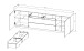 Wohnwand >Core< (3-teilig) in weiß matt / Artisan Dekor - 240x77x44 (BxHxT)