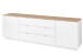 Wohnwand >Core< (3-teilig) in weiß matt / Artisan Dekor - 240x77x44 (BxHxT)