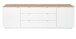 Wohnwand >Core< (3-teilig) in weiß matt / Artisan Dekor - 240x77x44 (BxHxT)
