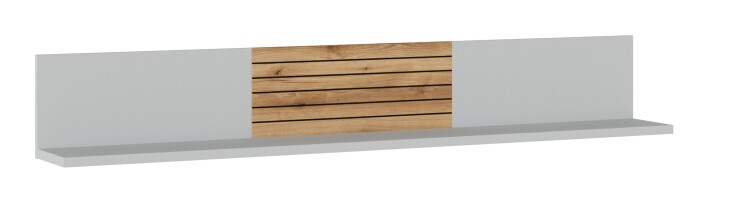 Wandboard >ALVERNO< in Asche/Coast Evoke Eiche Lamelle-Dekor - 160x24x20 (BxHxT)