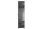 Glasvitrine >ALVERNO< in Asche/Coast Evoke Eiche Lamelle-Dekor - 50x208x40 (BxHxT)