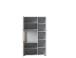 Stauraumvitrine >ALVERNO< 2 Türen, in Asche/Coast Evoke Eiche Lamelle-Dekor - 80x139x40 (BxHxT)