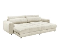 Big-Sofa >BARURA Loveseat< mit 4 Kissen, Bezug Cord-Optik creme / beige - 292x90x194 (BxHxT)
