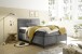 Boxspringbett >NAVARRA 140< 7-Zonen, 4cm Topper, Bezugsstoff grau, Liegefläche 140x200cm - Stellmaß 143x113x210 (BxHxT)