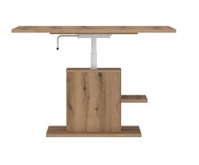 Couchtisch >CORTADO< höhenverstellbar bis 73cm, in Coast Evoke Eiche Dekor - 110x55/73x65cm (BxHxT)