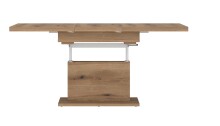Couchtisch >CORTADO< ausziehbar bis 150cm, höhenverstellbar bis 72cm, in Coast Evoke Eiche Dekor - 110/150x59/72x70cm (BxHxT)