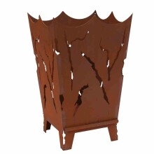 Feuerkorb >Mystic< in braun, Stahl - 40x64x40cm...