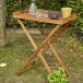 Tabletttisch >MINERA< in natur geölt, Akazienholz  - 45x99,5x80cm (BxHxT)