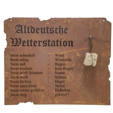 Wetterstation >361019< in braun, Stahlblech -...