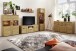Wohnwand >Cortina< (3-teilig) in Grandson Eiche Dekor - 259x155x41 (BxHxT)