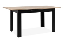 Kulissentisch >Birmingham< ausziehbar bis 165cm, in Artisan Eiche Dekor / Schwarz - 125/165x75x80cm (BxHxT)