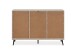 Sideboard >Arona< 2 Türen, 3 Schubladen, 4 Böden, in Sand / Schwarz - 135x90x38cm (BxHxT)