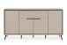 Sideboard >Arona< 4 Türen, 1 Schublade, 6 Böden, in Sand / Schwarz - 175x90x38cm (BxHxT)