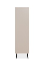 Highboard >Arona< 4 Türen, 2 Schubladen, 4 Böden, in Sand / Schwarz - 90x140x38cm (BxHxT)