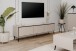 Lowboard >Arona< 3 Klappen, in Sand / Schwarz - 175x50x38cm (BxHxT)