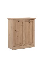 Kommode >Timber< 2 Türen, 2 Böden, Landhaus, in Artisan Eiche Dekor - 80x90x35cm (BxHxT)
