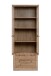 Vitrine >Timber< Landhaus, 2 Türen, 2 Schubladen, 3 Böden, in Artisan Eiche Dekor / Glas - 80x200x45cm (BxHxT)