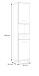 Seitenschrank >Veris< 2 Türen, 1 Schublade, 1 Fach, Old-Wood Vintage Dekor / Betonoptik - 40,2x186,8x34,8cm B/H/T