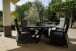 Gartentisch >Mojito Ceramic Negro< rund, Glaskeramik, Aluminium, anthrazit - 74x150 (HxD)