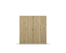 Drehtürenschrank >Voyager< 7 Böden, 1 Stange, Eiche Artisan Dekor / weiß - 187x194x53 (BxHxT)