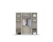 Drehtürenschrank >Voyager< 7 Böden, 1 Stange, Eiche Artisan Dekor / weiß - 187x194x53 (BxHxT)