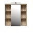 Badezimmerspiegelschrank >Veris< LED-Beleuchtung, Spiegel, Sonoma Eiche Dekor - 68,6x68,1x20cm (B/H/T)