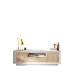 Lowboard >Siena< 2 Türen, 1 Schub, Weiss Lack matt, Cadiz Eiche Dekor - 180x58x50 BxHxT