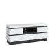 Lowboard >CAMPANIA< 2 Türen, 1 Schub, 1 Fach, Alpinweiß / Anthrazit - 161x68x45cm (BxHxT)