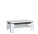 Couchtisch >CAMPANIA< in Alpinweiß / Anthrazit Dekor - 110x43x67cm (BxHxT)