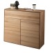 Kommode >KM-0662< 2 Türen, 1 Schub, 1 Boden, Kernbuche massiv - 100x89x40cm (BxHxT