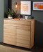 Kommode >KM-0662< 2 Türen, 1 Schub, 1 Boden, Kernbuche massiv - 100x89x40cm (BxHxT
