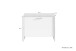 Sitzbank >BEN< in Weiß/Schwarz 60 x 48 x 35 cm (BxHxT)
