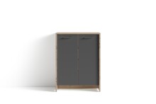 Schuhkommode >BEN< in Eiche-Optik/Anthrazit 63 x 83 x 35 cm (BxHxT)