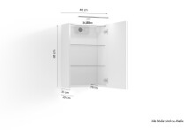 Spiegelschrank >SPREE< in weiß 40 x 60 x 20 cm (BxHxT)