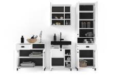 Spiegelschrank >WELLNESS< in Weiß 60 x 61 x 28 cm (BxHxT)