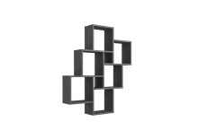 Wandregal >LAURIO 2< in Matera - 81,2x94,3x15,7cm (BxHxT)