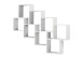 Wandregal >LAURIO 3< in Brillantweiß - 94,5x120,8x15,7cm (BxHxT)