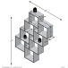 Wandregal >LAURIO 3< in Brillantweiß - 94,5x120,8x15,7cm (BxHxT)